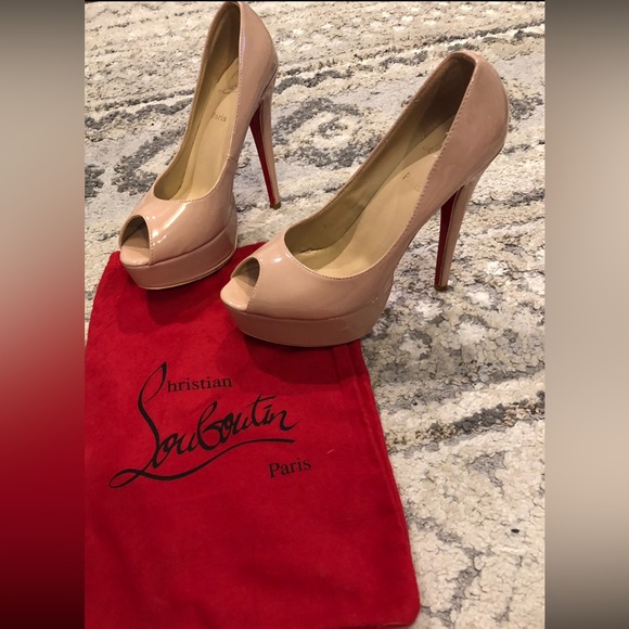 Christian louboutin Nude Platform Peep Toe Pumps - Picture 3 of 15
